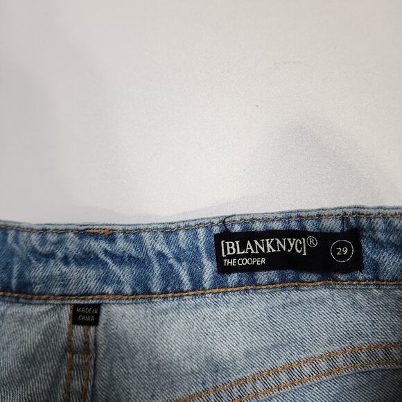 Blank NYC Womens The Cooper Long Slim Straight Ankle Slit Jean Size 29 High Rise - Picture 9 of 14